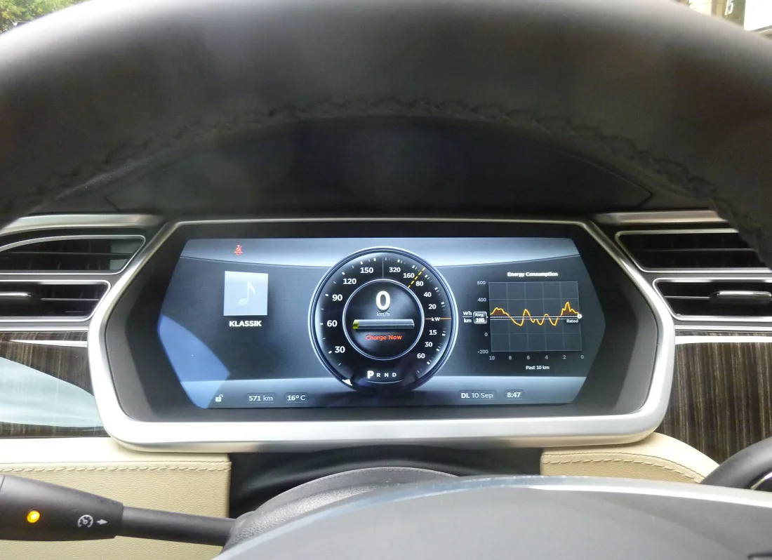 Tesla Model S dashboard